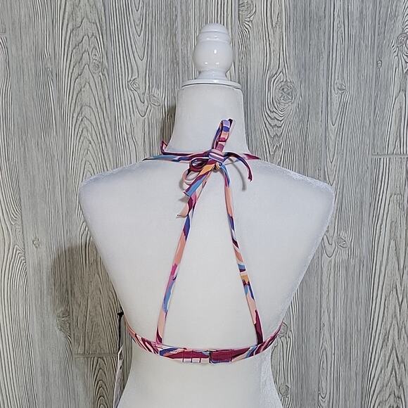 Shade & Shore Shoulder Tie Triangle Bikini Swim Top, Multi Animal Print - Picture 3 of 12